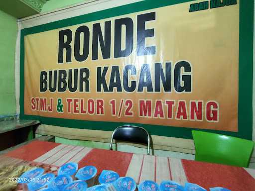 Ronde Bubur Kacang Stmj & Telor ½ Matang 5