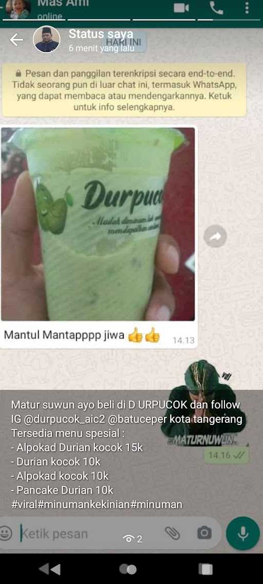 Durpucok Durian Alpokad Kocok 8