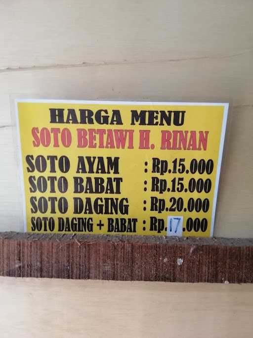 Soto Betawi H.Rinan 9