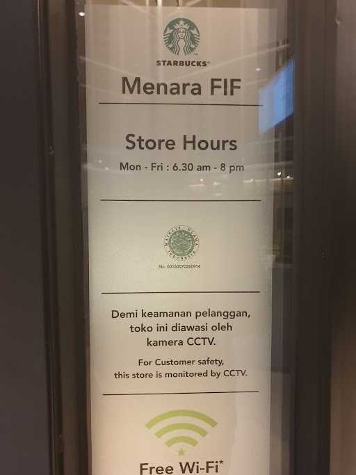 Starbucks - Menara FIF 7