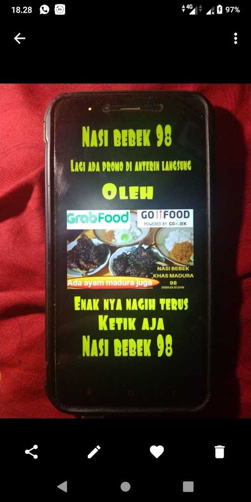 Nasi Bebek&Ayam Khas Madura 98 Pusat Cipayung 6