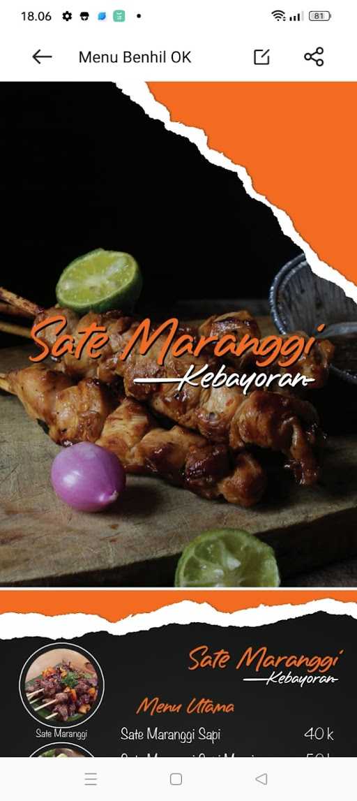 Sate Maranggi Kebayoran Cab. Kebon Jeruk 6