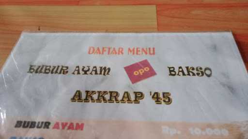 Bakso - Bubur Ayam Akkrap '45 4