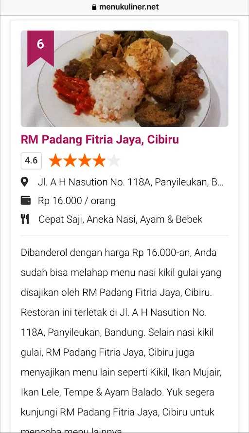 Rm Padang Fitria Jaya 4