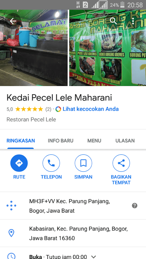 Kedai Pecel Lele Maharani 3