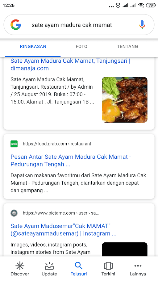 Sate Ayam Madura Cak Mamat 9