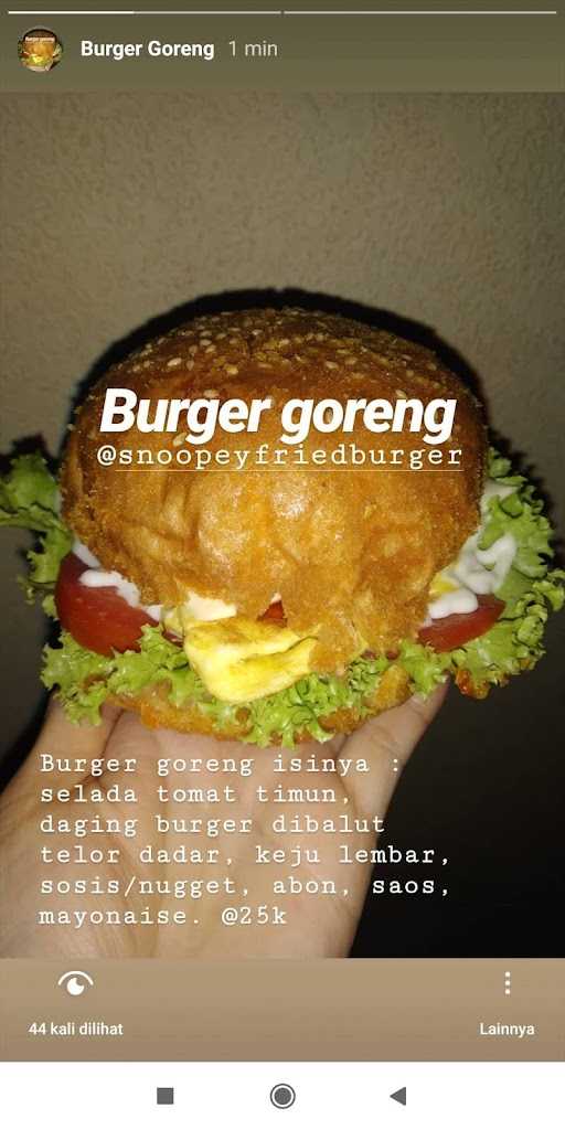 Burger Goreng Snoopey & Ayam Goreng Serundeng Sopinah 4