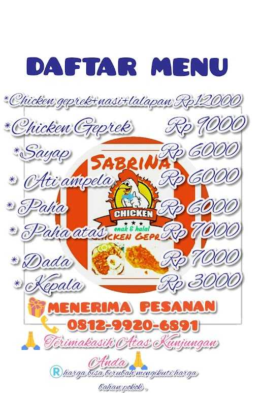 Sabrina Chicken Geprek 5