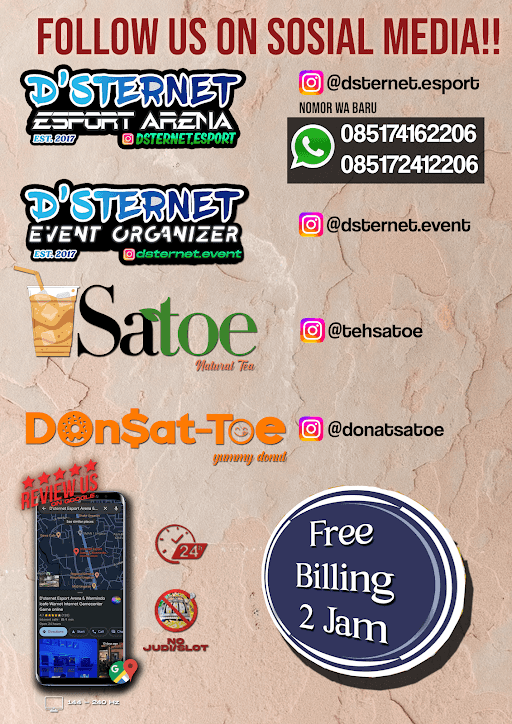 D'Sternet Esport Arena & Warnet 24 Jam Warmindo Coffe Icafe Internet Gamecenter Game Online Skyland 3