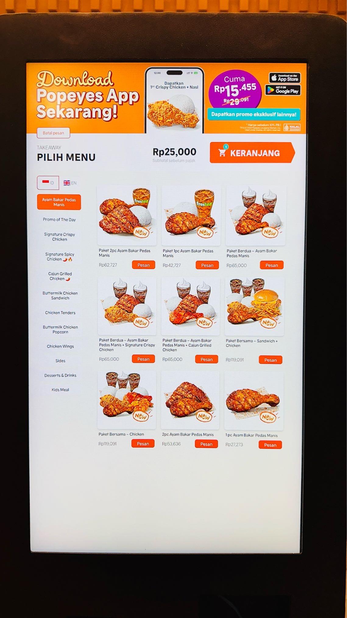 Popeyes Cempaka Putih review