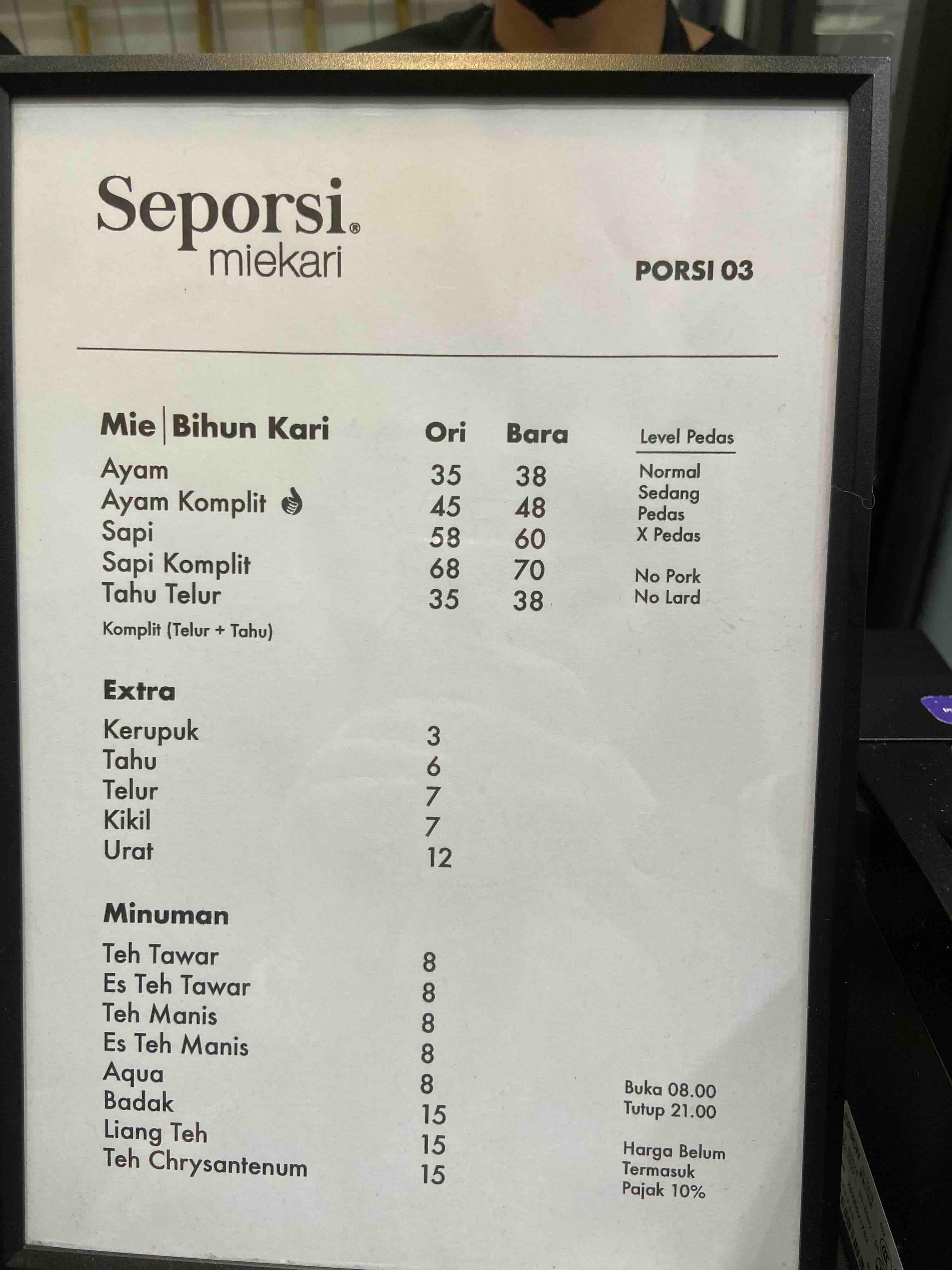 Seporsi Mie Kari - Bintaro review