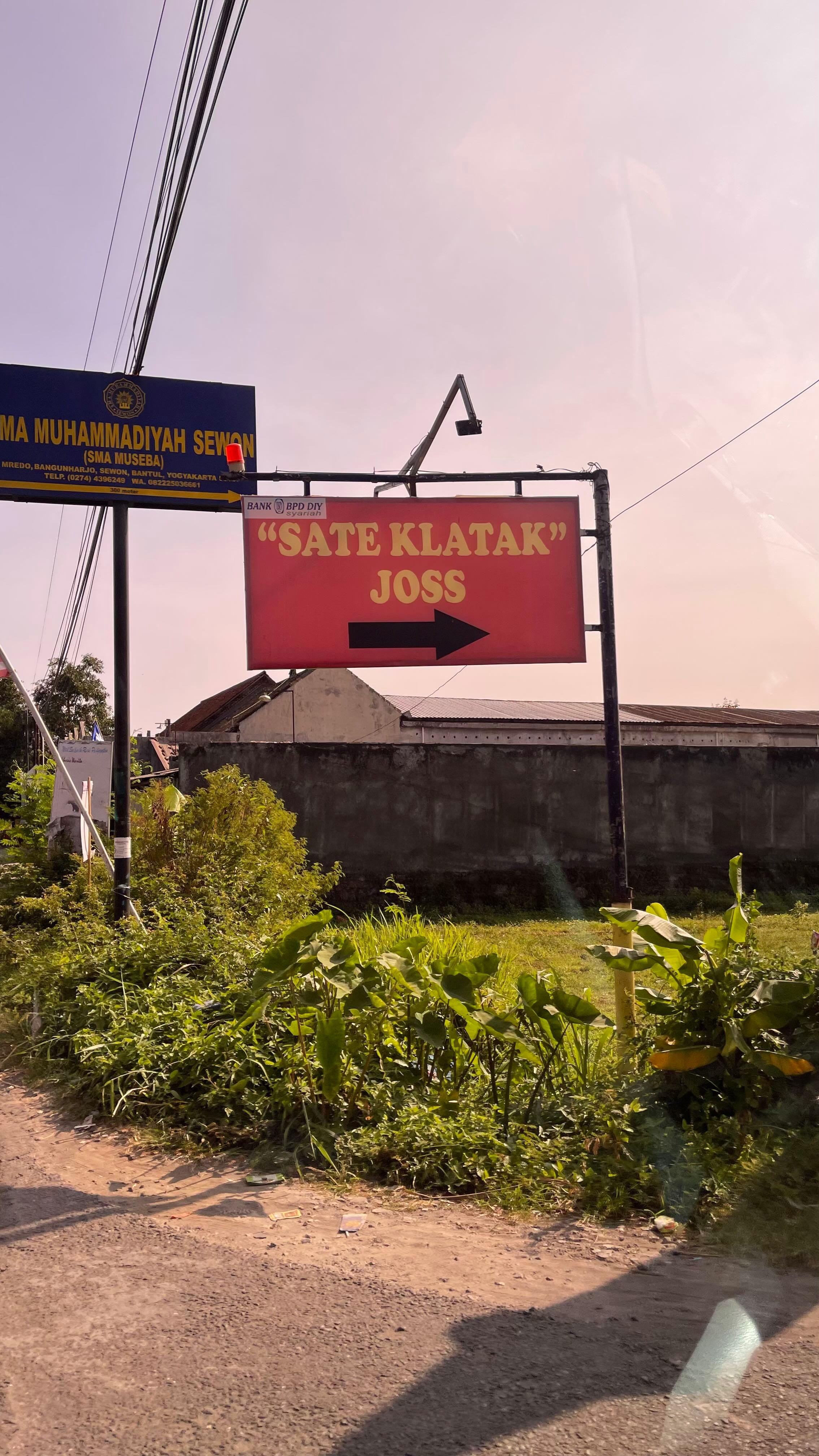 Sate Klatak Joss review