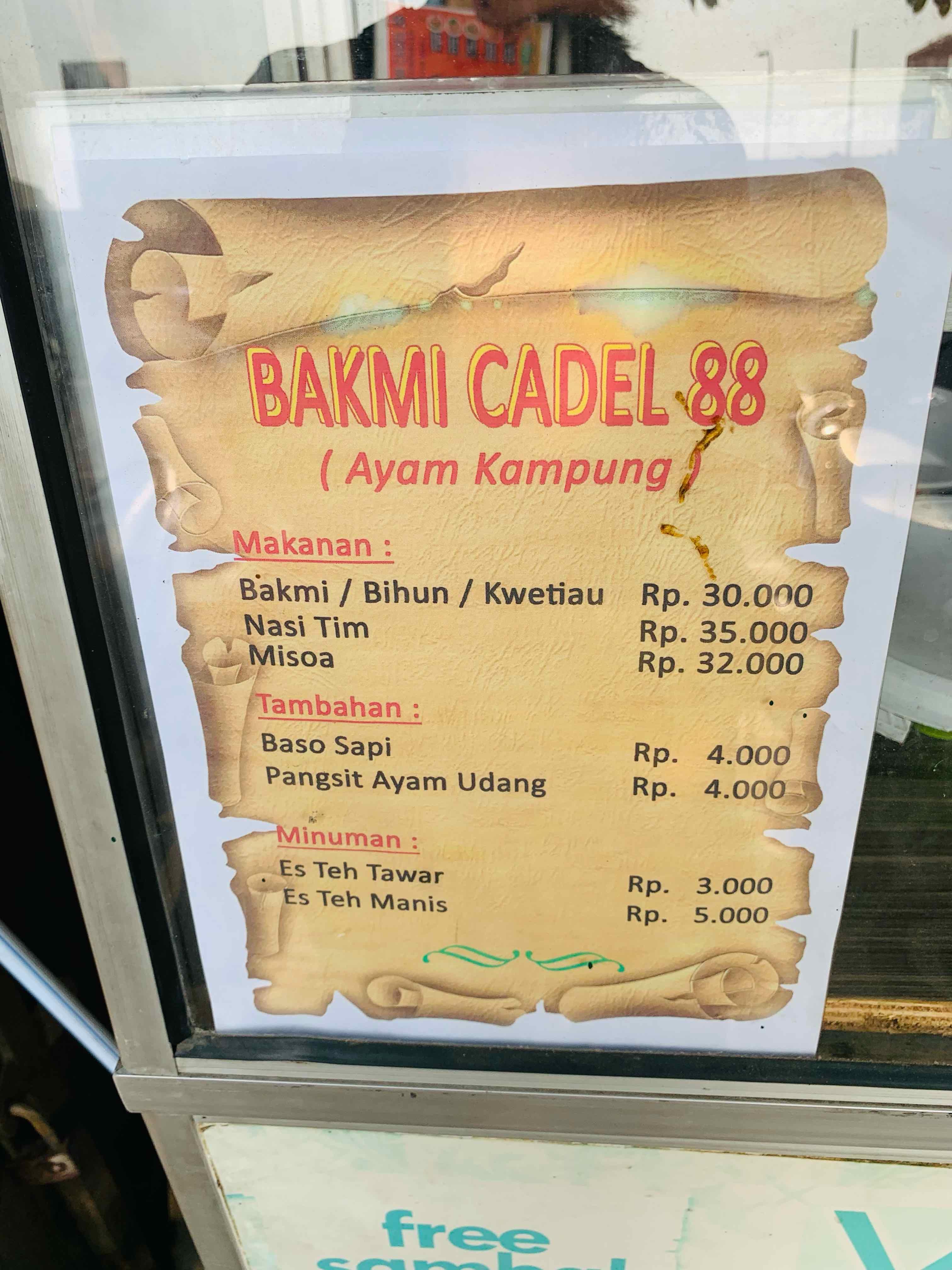 Bakmi Cadel 88 review