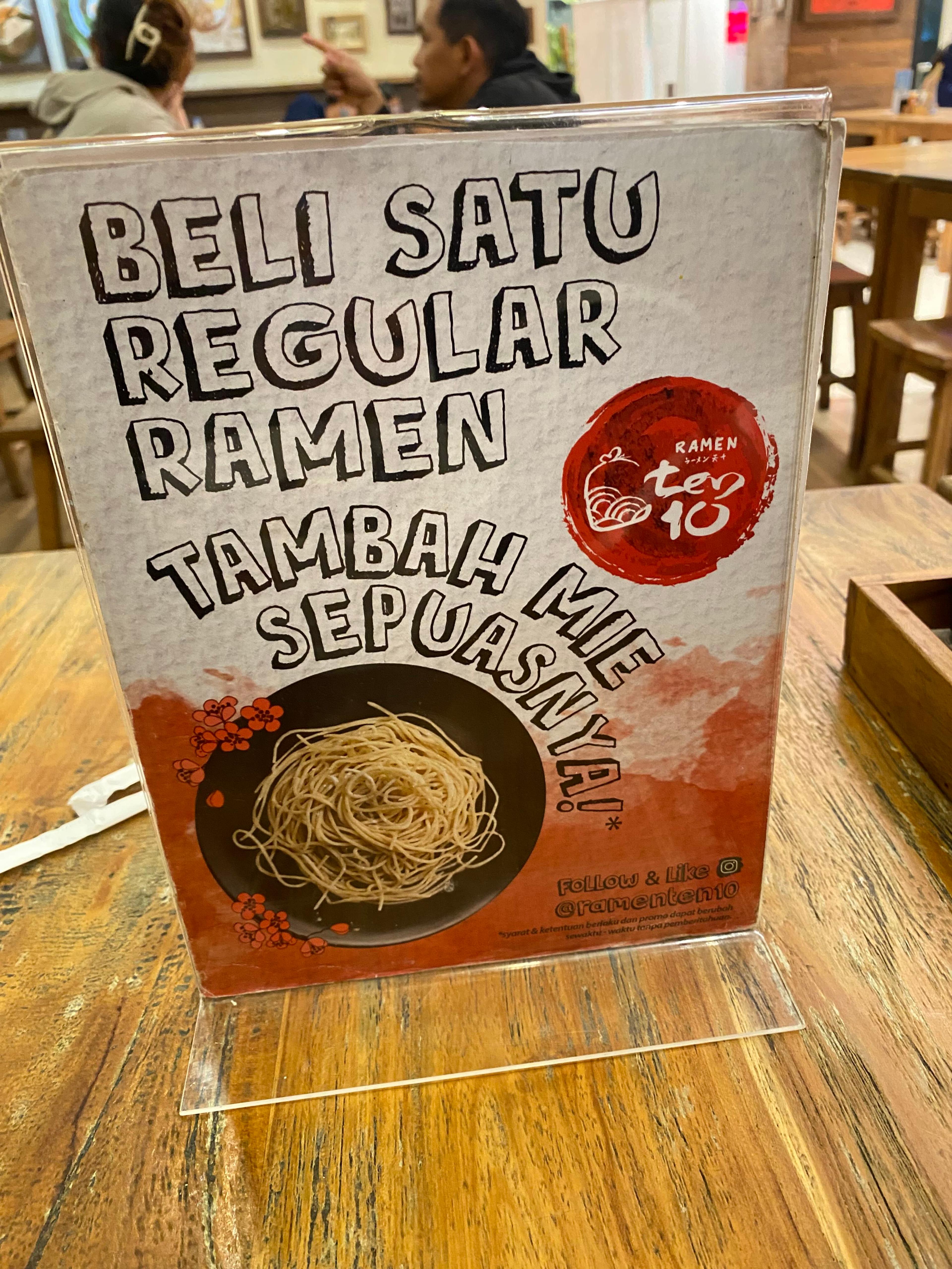 Ramen Ten 10 - Gajah Mada Plaza review