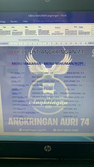 ANGKRINGAN AURI 74