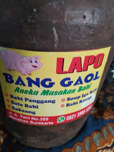 LAPO BANG GAOL - ANEKA MASAKAN BABI