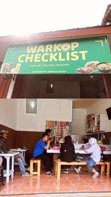 WARKOP CHECKLIST