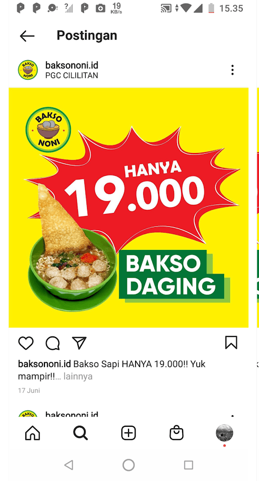 BAKSO NONI, HALTEWALK PGC