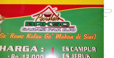 LESEHAN PONDOK BAKSO GARASI PAK DJO