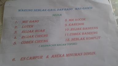 WARUNG GAUL BASO GAWIR