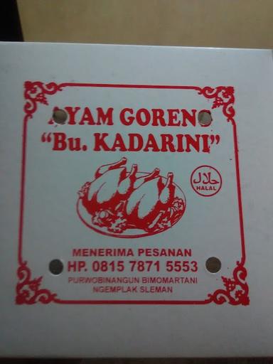 AYAM GORENG BU. KADARINI