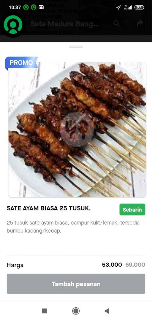 SATE MADURA BANG ADAM MAMPANG PANCORAN MAS