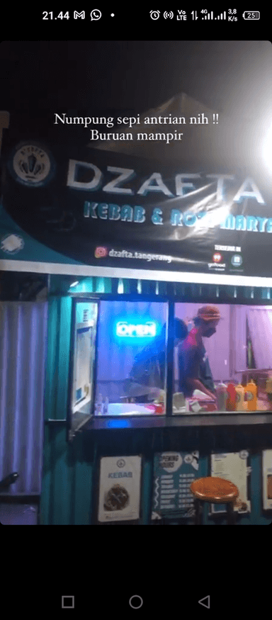 D'ZAFTA KEBAB & ROTI MARYAM KUTABUMI