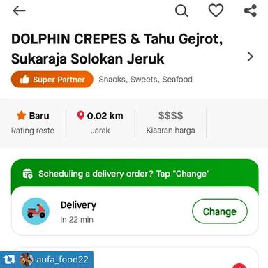 DOLPHIN CREPES & TAHU GEJROT AUFA