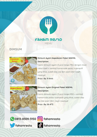 MIE AYAM DIMSUM BY FAHAM RESTO