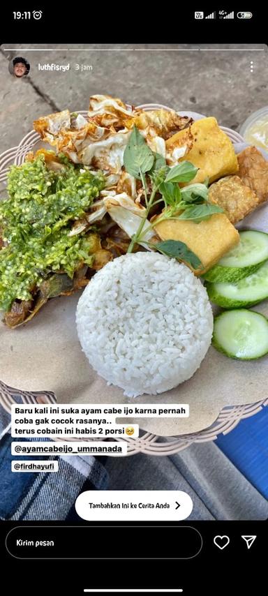 AYAM PENYET CABE IJO - UMMA NADA